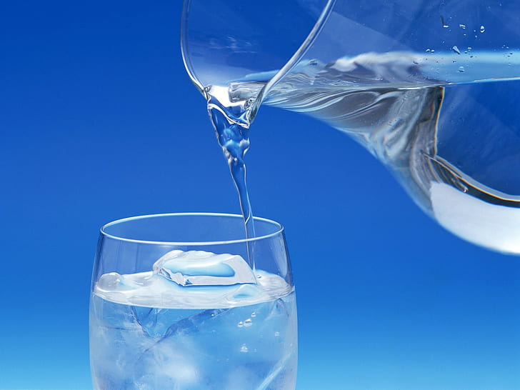 Water, Ice, Carafe, Glass, HD wallpaper