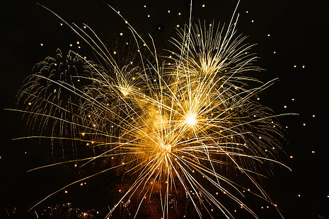 fireworks display, salute, fireworks, celebration, HD wallpaper HD wallpaper