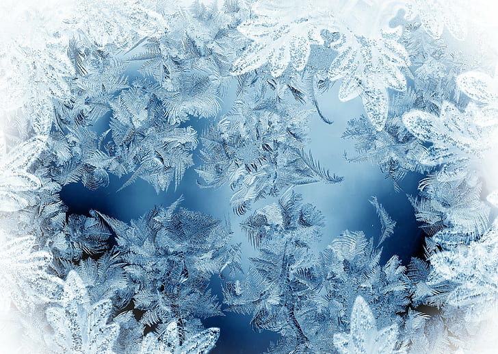 frost, ice, pattern, texture, HD wallpaper