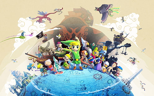 Ссылка, The Legend Of Zelda: Wind Waker, видеоигры, HD обои HD wallpaper
