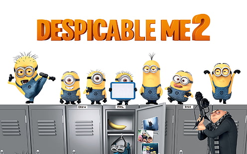 Despicable Me 2 fond d'écran, Despicable Me, minions, films, films d'animation, Fond d'écran HD HD wallpaper
