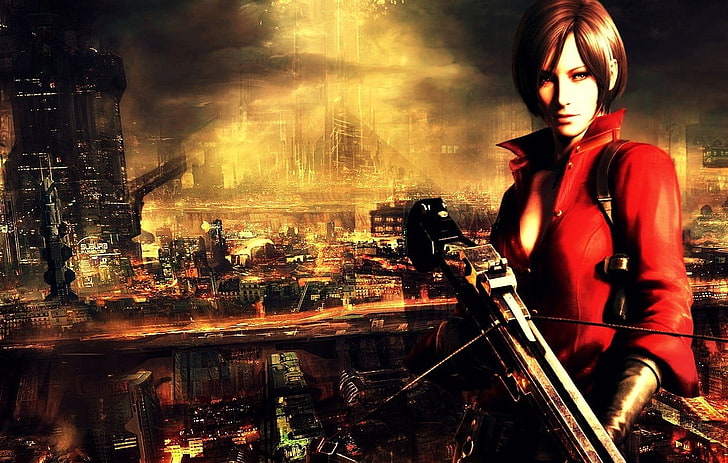 Papel de parede digital de personagem feminina de Resident Evil, Resident Evil 6, ada wong, zumbis, HD papel de parede