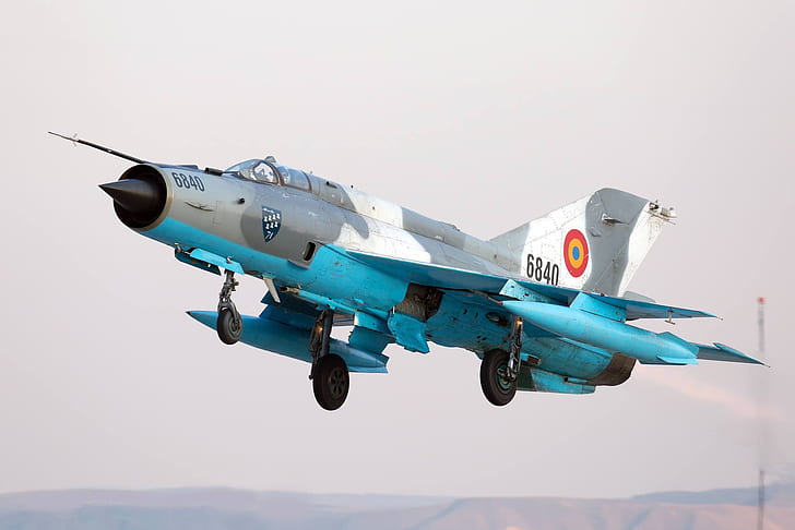 Kämpfer, Der Aufstieg, Die MiG-21, OKB Mikojan und Gurewitsch, Fahrwerk, Die BBC Rumänien, PTB, HD-Hintergrundbild
