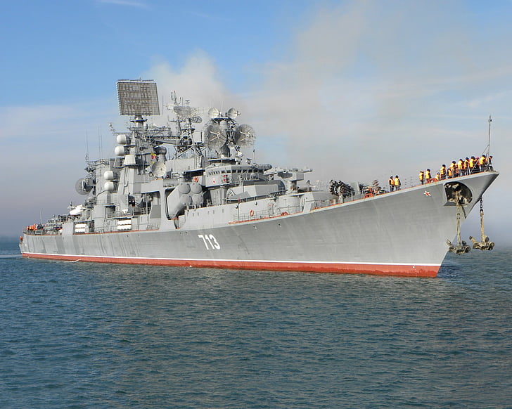 Kriegsschiffe, russische Marine, Kreuzer, russischer Kreuzer Kertsch, HD-Hintergrundbild