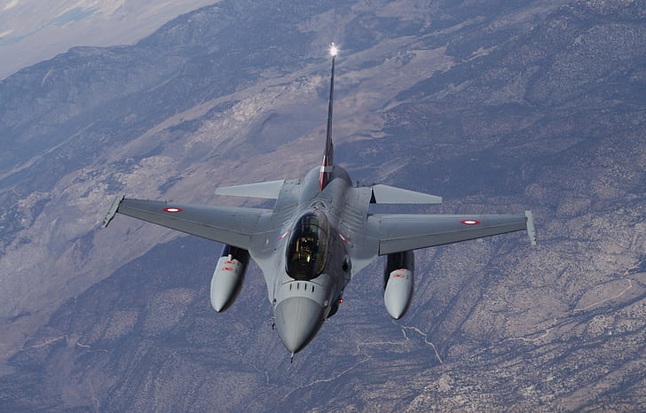 lot, ziemia, F-16, Fighting Falcon, Tapety HD