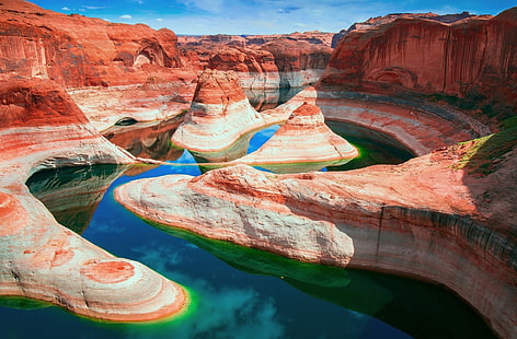 Arizona Grand Canyon, Canyon, Grand Canyon, Arizona, Canyon, Curva a ferro di cavallo, Sfondo HD HD wallpaper