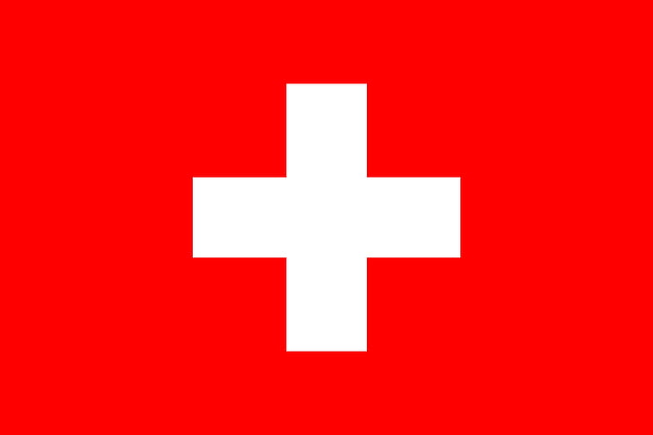 червен, кръст, флаг, Швейцария, фон, HD тапет