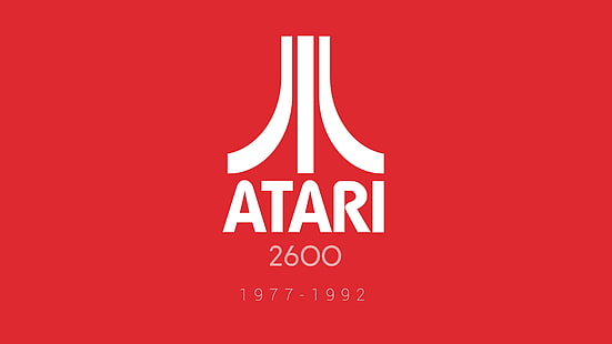 บัตรเครดิต Home Depot Store, Atari, วิดีโอเกม, โลโก้, สีแดง, พื้นหลังสีแดง, วอลล์เปเปอร์ HD HD wallpaper