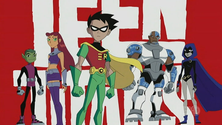 Titans de l'adolescence, Beast Boy, Cyborg (DC Comics), Raven (DC Comics), Robin (DC Comics), Starfire (DC Comics), Fond d'écran HD