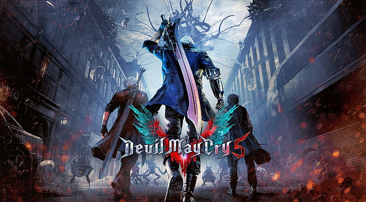 Devil May Cry 5, Devil May Cry 5 digital wallpaper, Games, Devil May Cry, videogame, DevilMayCry, 2019, HD wallpaper