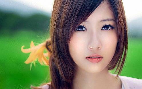 جميل لطيف فتاة اليابانية في سن المراهقة، خلفية HD HD wallpaper