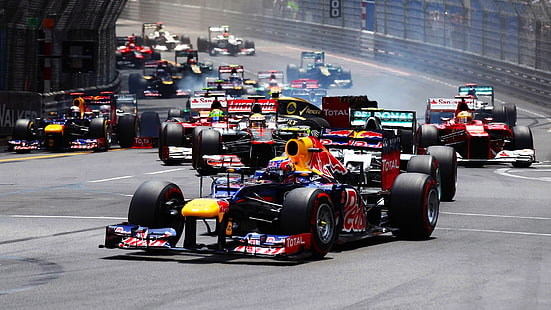 röd och svart RC-bil, Fernando Alonso, Ferrari, Red Bull, Formel 1, HD tapet HD wallpaper