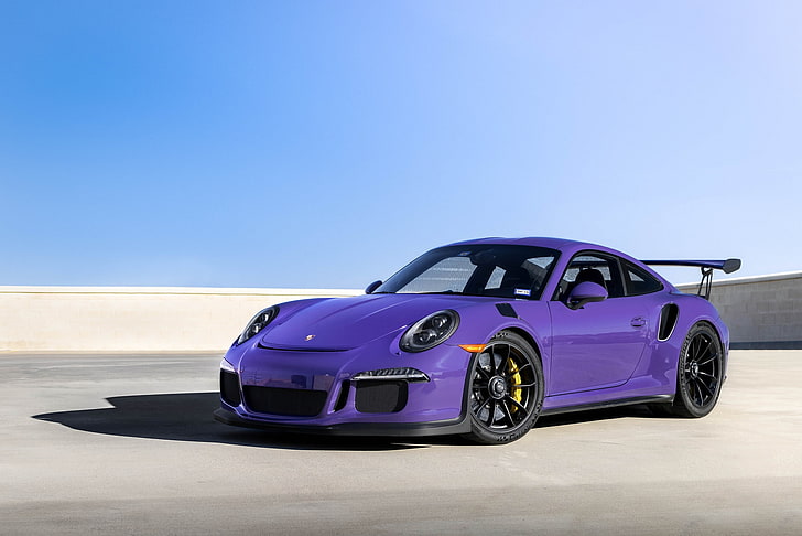 Porsche, Purple, Black, GT3RS, Wheels, HD tapet