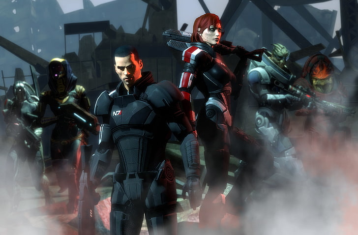 Fond d'écran d'application de jeu 3D, Mass Effect, art numérique, jeux vidéo, science-fiction, Fond d'écran HD