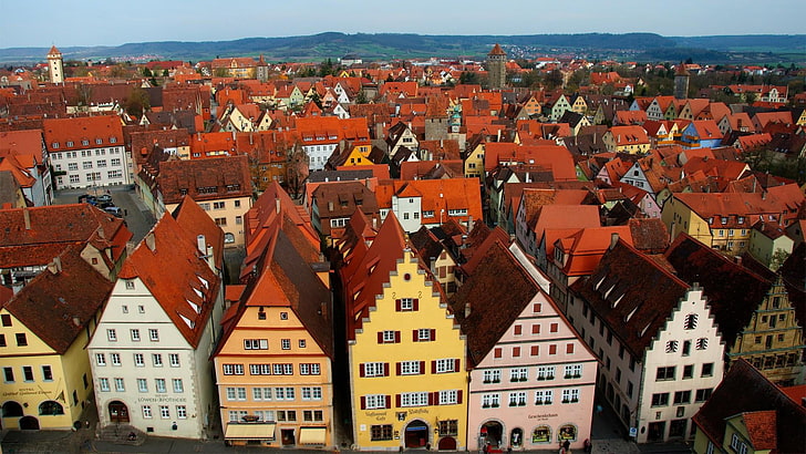 ยุโรป, Rothenburg, ยุโรป, ตัวเมือง, เยอรมนี, บ้าน, อาคาร, cityscape, บาวาเรีย, มรดกโลก, มรดก, Unesco, วอลล์เปเปอร์ HD