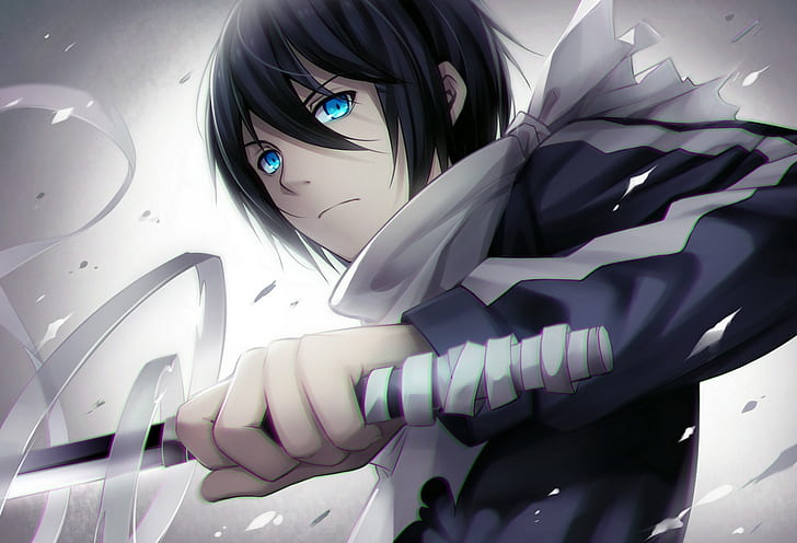 Anime, Noragami, blaue Augen, Yato (Noragami), HD-Hintergrundbild