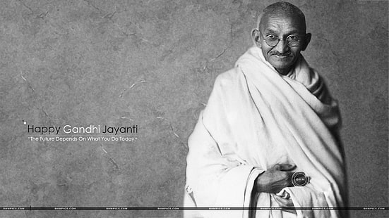 Glückliches Mahatma Gandhi Jayanti, Mahatma Gandhi, 2014, Mahatma Gandhi Jayanti, Feiertag, Festival, HD-Hintergrundbild HD wallpaper