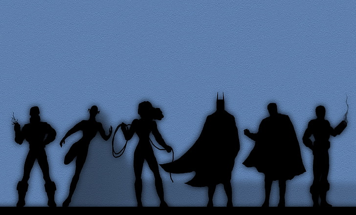 Nuclear (JLA), silhouette, Justice League, HD wallpaper