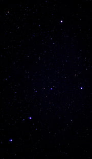 céu estrelado, céu noturno, estrelas, brilho, espaço, HD papel de parede HD wallpaper