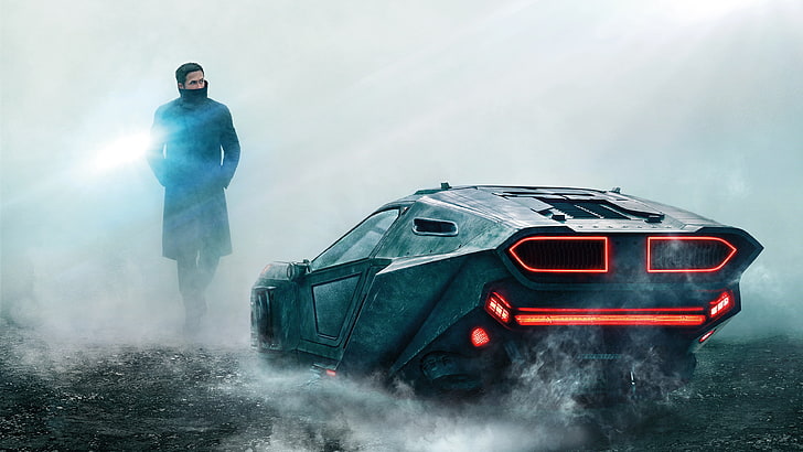 schwarzer Sportwagen, Blade Runner 2049, Ryan Gosling, Filme, Blade Runner, HD-Hintergrundbild