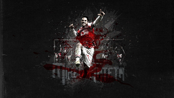 Hintergrund, die Inschrift, Spieler, Arsenal, Football Club, The Gunners, Mikel Arteta, HD-Hintergrundbild