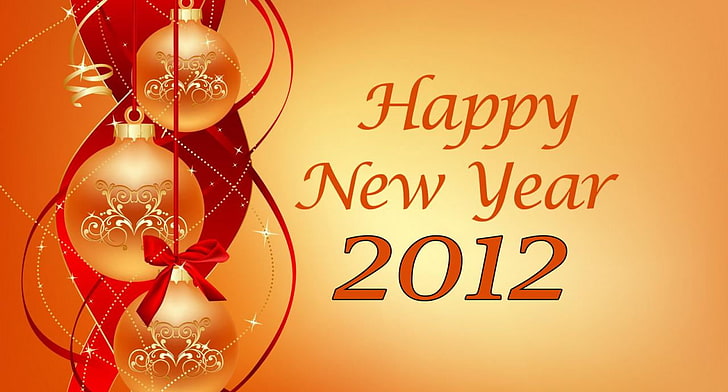 Glorious 2012, Happy New Year 2012 text, Calendar,, 2012, calender, Sfondo HD