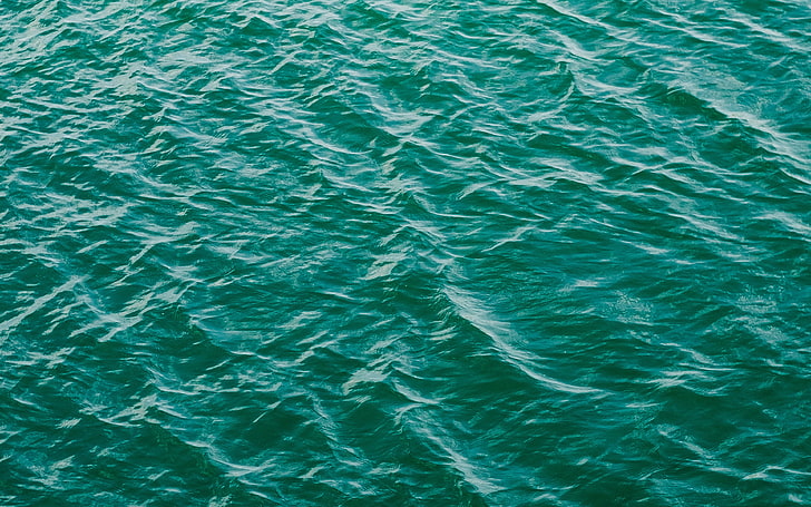 sea, wave, ocean, green, nature, HD wallpaper