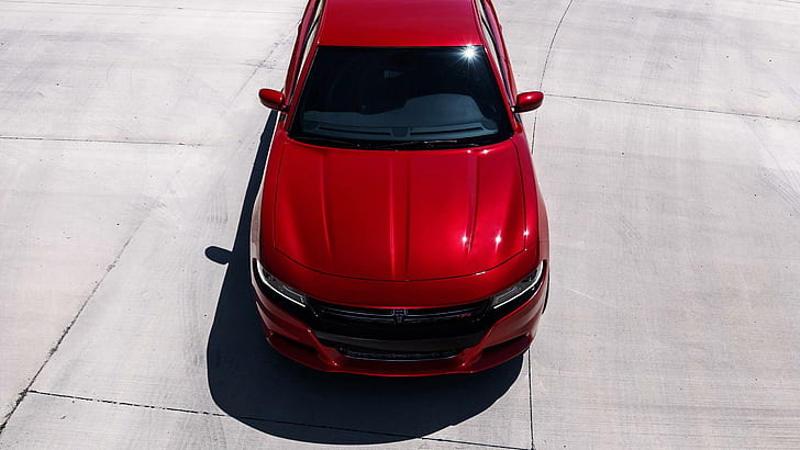 Dodge Charger RT 2015, czerwony sedan, dodge, ładowarka, 2015, samochody, Tapety HD