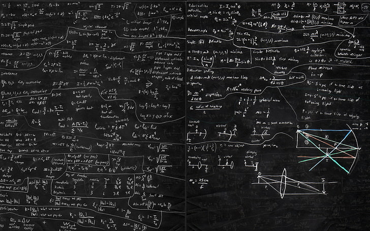 Schwarze Tafel, Gleichungen, Wissenschaft, HD-Hintergrundbild