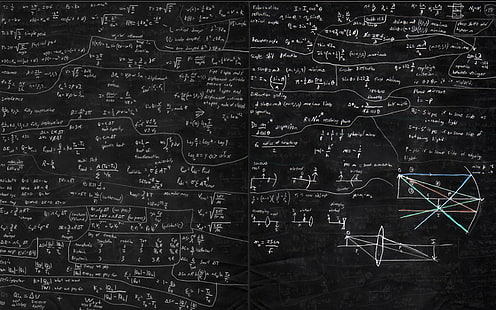черна дъска, уравнения, наука, HD тапет HD wallpaper