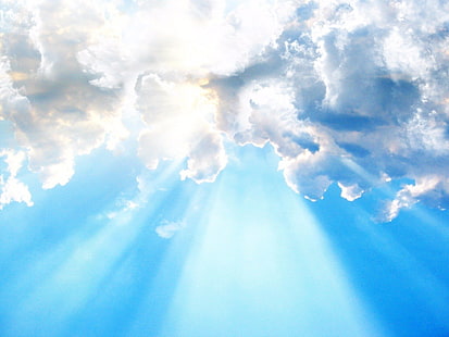 지구, 구름, 푸른, 하늘, 햇빛, 선샤인, HD 배경 화면 HD wallpaper