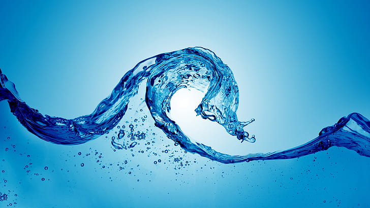 مجردة المياه الزرقاء موجات الخلفية 1920x1080 طبيعة المياه عالية الدقة الفن والمياه مجردة، خلفية HD