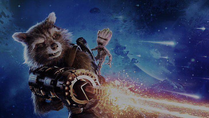 Guardians of The Galaxy Rocket and Groot digital wallpaper, Guardians of  the Galaxy Vol. 2, HD wallpaper | Wallpaperbetter
