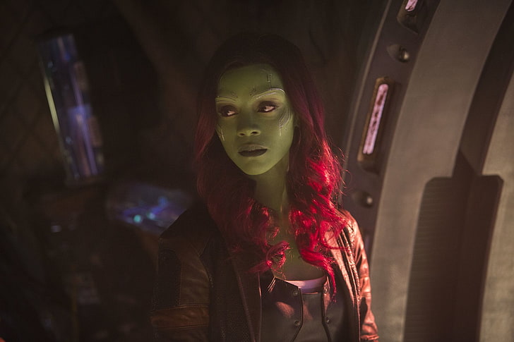 Movie, Avengers: Infinity War, Gamora, Zoe Saldana, Wallpaper HD