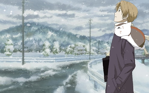 weißes und schwarzes Betongebäude, Natsume Buch der Freunde, Natsume Yuujinchou, HD-Hintergrundbild HD wallpaper