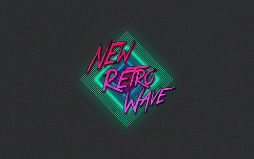 retro spel, vintage, New Retro Wave, neon, 1980-talet, synthwave, HD tapet HD wallpaper