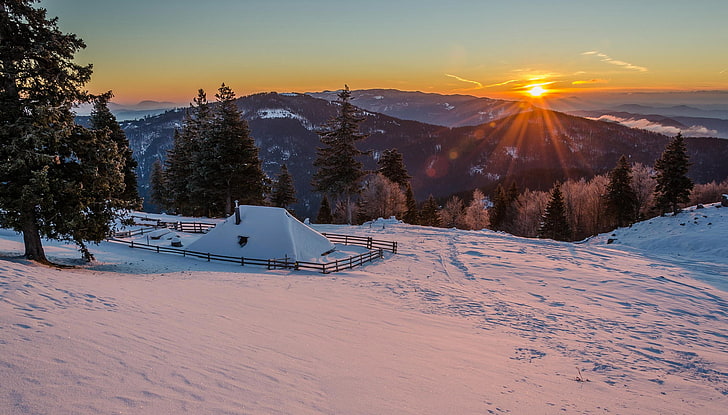 Winter, Schnee, Landschaft, Eis, Natur, HD-Hintergrundbild