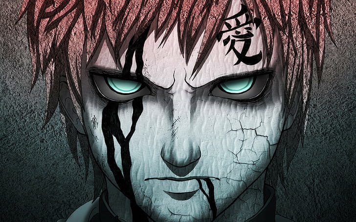 Anime Face Naruto Gaara HD, cartoon/comic, anime, face, naruto, gaara, HD wallpaper