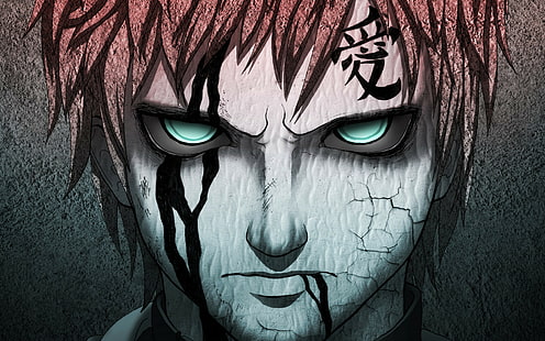 Anime Face Naruto Gaara HD ، كارتون / كوميدي ، أنيمي ، وجه ، ناروتو ، جارا، خلفية HD HD wallpaper