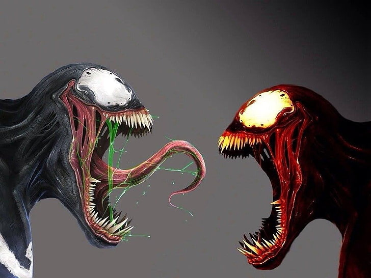 Обои Marvel Venom and Carnage, Яд, Резня, Marvel Comics, HD обои