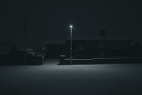 noche, neón, luz de la calle, fondo oscuro, suburbio, urbano, luces de la ciudad, Fondo de pantalla HD HD wallpaper