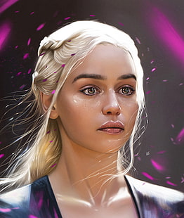 Karya Seni, 4K, Emilia Clarke, Daenerys Targaryen, Wallpaper HD HD wallpaper