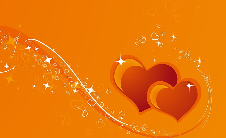 รัก 8 ภาพตัดปะหัวใจสีส้มความรัก, วอลล์เปเปอร์ HD