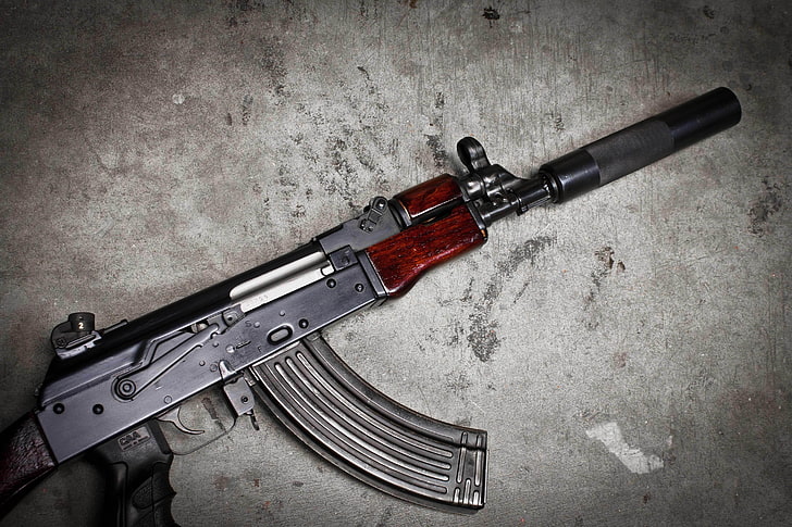 weapons, background, machine, AK-74, HD wallpaper
