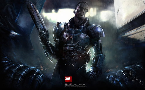 Mass Effect 3 affisch, Mass Effect, Mass Effect 2, Mass Effect 3, Commander Shepard, videospel, HD tapet HD wallpaper