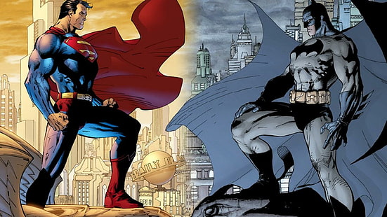 Batman and Superman, batman and superman, comics, 1920x1080, batman, superman, HD wallpaper HD wallpaper