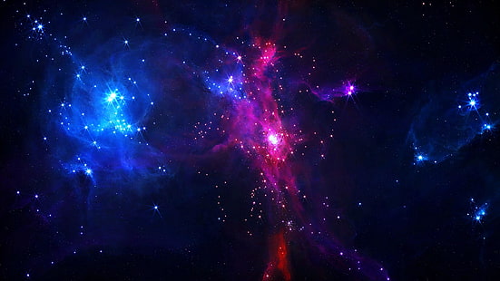 Raum, Sterne, Nebel, Universum, Kosmos, Galaxie, Himmel, Dunkelheit, Weltraum, Astronomie, Nacht, HD-Hintergrundbild HD wallpaper