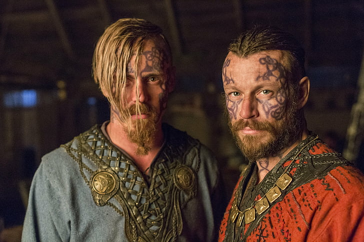 two Vikings TV series characters, Vikings, King Harald Finehair, Halfdan the Black, Season 4, 5K, HD wallpaper
