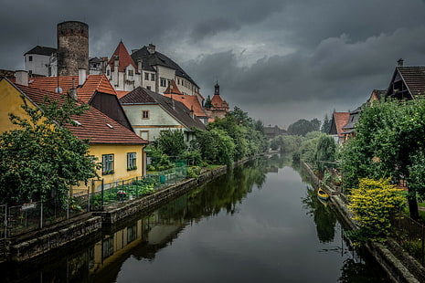 Dörfer, Fluss, Österreich, HD-Hintergrundbild HD wallpaper