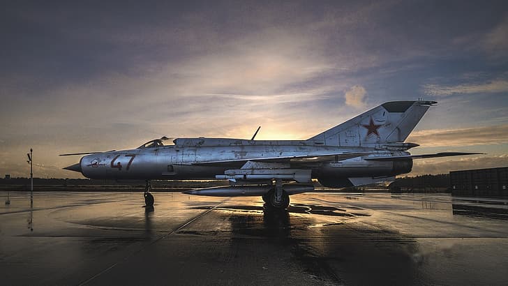 aircraft, military aircraft, vehicle, military, MiG-21, HD wallpaper
